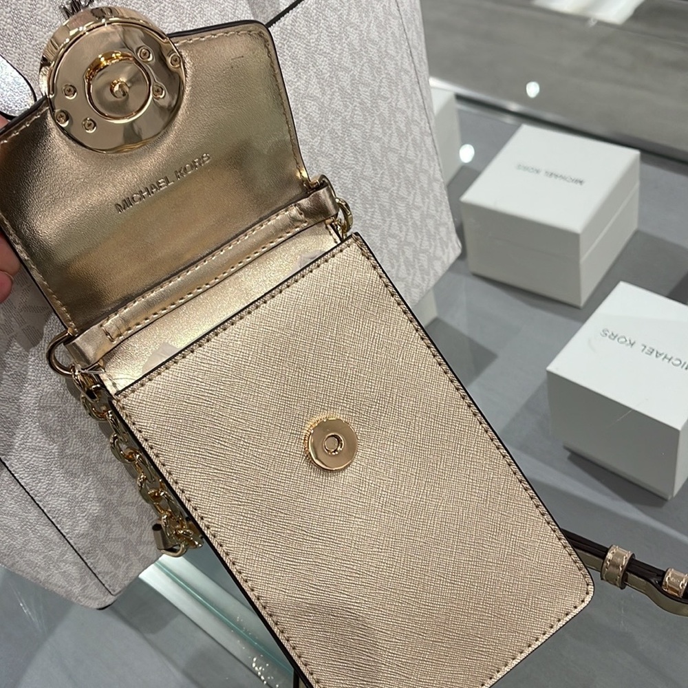 MICHAEL KORS WOMENS FASHION IPHONE SAMSUNG CASE PHONE HOLDER CROSSBODY BAG PURSE - Picture 12 of 16